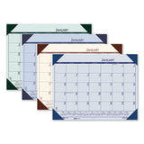 Ecotones Recycled Monthly Desk Pad Calendar, 22 X 17, Moonlight Cream Sheets, Brown Corners, 12-month (jan To Dec): 2022