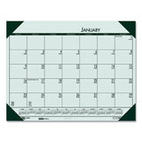 Ecotones Recycled Monthly Desk Pad Calendar, 22 X 17, Green-tint-woodland Green Sheets-corners, 12-month (jan To Dec): 2022