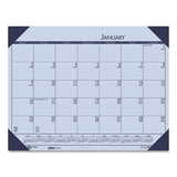 Ecotones Recycled Monthly Desk Pad Calendar, 22 X 17, Sunset Orchid Sheets, Cordovan Corners, 12-month (jan To Dec): 2022