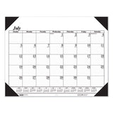 House of Doolittle™ Recycled Economy Academic Desk Pad Calendar, 22 X 17, White-black Sheets, Black Binding-corners,14-month(july-aug): 2021-2022 freeshipping - TVN Wholesale 