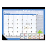 Recycle Desk Pad Calendar, Earthscapes Seasonal Artwork, 18.5 X 13, Black Binding-corners,12-month (jan To Dec): 2022