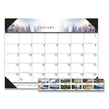 House of Doolittle™ Recycled Full-color Monthly Desk Pad Calendar, Nature Photography, 22 X 17, Black Binding-corners,12-month (jan To Dec): 2022 freeshipping - TVN Wholesale 