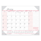 House of Doolittle™ Recycled Monthly Desk Pad Calendar, Breast Cancer Awareness Artwork, 22 X 17, Black Binding-corners,12-month (jan-dec): 2022 freeshipping - TVN Wholesale 