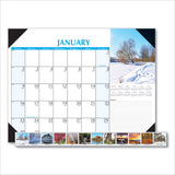 Earthscapes Scenic Desk Pad Calendar, Scenic Photos, 22 X 17, White Sheets, Black Binding-corners,12-month (jan-dec): 2022