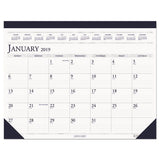 House of Doolittle™ Recycled Two-color Perforated Monthly Desk Pad Calendar, 22 X 17, Blue Binding-corners, 12-month (jan-dec): 2022 freeshipping - TVN Wholesale 