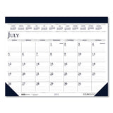House of Doolittle™ Recycled Academic Desk Pad Calendar, 18.5 X 13, White-blue Sheets, Blue Binding-corners, 14-month (july To Aug): 2021 To 2022 freeshipping - TVN Wholesale 