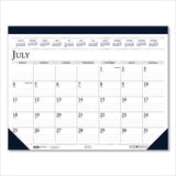 House of Doolittle™ Recycled Academic Desk Pad Calendar, 22 X 17, White-blue Sheets, Blue Binding-corners, 14-month (july To Aug): 2021 To 2022 freeshipping - TVN Wholesale 