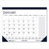 House of Doolittle™ Recycled Two-color Monthly Desk Pad Calendar With Notes Section, 18.5 X 13, Blue Binding-corners, 12-month (jan-dec): 2022 freeshipping - TVN Wholesale 