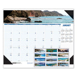 House of Doolittle™ Earthscapes Recycled Monthly Desk Pad Calendar, Coastlines Photos, 18.5 X 13, Black Binding-corners,12-month (jan-dec): 2022 freeshipping - TVN Wholesale 