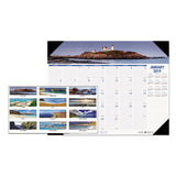 House of Doolittle™ Earthscapes Recycled Monthly Desk Pad Calendar, Coastlines Photos, 22 X 17, Black Binding-corners,12-month (jan-dec): 2022 freeshipping - TVN Wholesale 