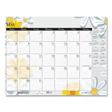 House of Doolittle™ Recycled Desk Pad Calendar, Wild Flowers Artwork, 18.5 X 13, White Sheets, Black Binding-corners,12-month (jan-dec): 2022 freeshipping - TVN Wholesale 