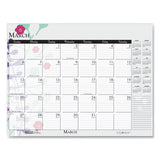 House of Doolittle™ Recycled Desk Pad Calendar, Wild Flowers Artwork, 22 X 17, White Sheets, Black Binding-corners,12-month (jan-dec): 2022 freeshipping - TVN Wholesale 