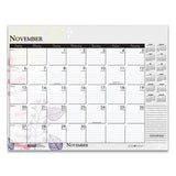 House of Doolittle™ Recycled Desk Pad Calendar, Wild Flowers Artwork, 22 X 17, White Sheets, Black Binding-corners,12-month (jan-dec): 2022 freeshipping - TVN Wholesale 