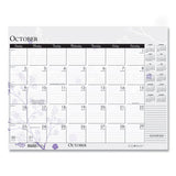 House of Doolittle™ Recycled Desk Pad Calendar, Wild Flowers Artwork, 22 X 17, White Sheets, Black Binding-corners,12-month (jan-dec): 2022 freeshipping - TVN Wholesale 