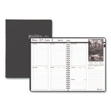 Black-on-white Photo Weekly Appointment Book, Landscapes Photography, 11 X 8.5, Black Cover, 12-month (jan To Dec): 2022