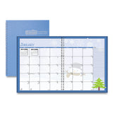 Seasonal Monthly Planner, Seasonal Artwork, 10 X 7, Light Blue Cover, 12-month (jan To Dec): 2022