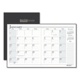 Recycled Ruled 14-month Planner With Stitched Leatherette Cover, 11 X 8.5, Black Cover, 14-month (dec To Jan): 2021 To 2023