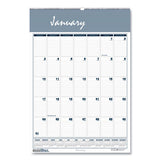 Bar Harbor Recycled Wirebound Monthly Wall Calendar, 12 X 17, White-blue-gray Sheets, 12-month (jan-dec): 2022