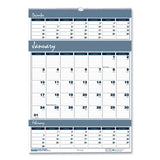 House of Doolittle™ Bar Harbor Recycled Wirebound 3-months-per-page Wall Calendar, 12 X 17, White-blue-gray Sheets, 14-month (dec-jan): 2021-2023 freeshipping - TVN Wholesale 