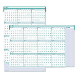 House of Doolittle™ Express Track Recycled Reversible-erasable Yearly Wall Calendar, 24 X 37, White-teal Sheets, 12-month (jan To Dec): 2022 freeshipping - TVN Wholesale 