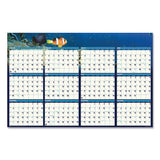 House of Doolittle™ Earthscapes Recycled Reversible-erasable Yearly Wall Calendar, Sea Life Photos, 24 X 37, White Sheets, 12-month(jan-dec):2022 freeshipping - TVN Wholesale 