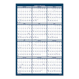 House of Doolittle™ Recycled Yearly Reversible Wall Calendar Non-laminated, 24 X 37, White-blue Sheets, 12-month (jan To Dec): 2022 freeshipping - TVN Wholesale 