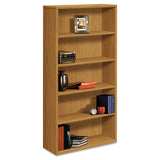 HON® 10500 Series Laminate Bookcase, Four-shelf, 36w X 13-1-8d X 57-1-8h, Harvest freeshipping - TVN Wholesale 