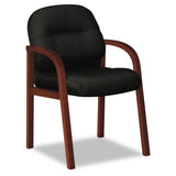HON® Pillow-soft 2190 Guest Arm Chair, 23.5" X 27.5" X 35.5", Black Seat-back, Mahogany Base freeshipping - TVN Wholesale 