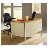 HON® 34000 Series Double Pedestal Desk, 60" X 30" X 29.5", Mahogany-charcoal freeshipping - TVN Wholesale 