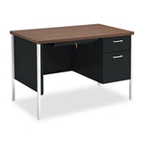 HON® 34000 Series Right Pedestal Desk, 66" X 30" X 29.5", Mahogany-charcoal freeshipping - TVN Wholesale 