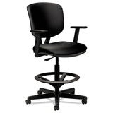 HON® Volt Series Leather Adjustable Task Stool, Supports Up To 275 Lb, 22.88" To 32.38" Seat Height, Black freeshipping - TVN Wholesale 