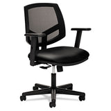 HON® Volt Series Mesh Back Leather Task Chair With Synchro-tilt, Supports Up To 250 Lb, 18.13" To 22.38" Seat Height, Black freeshipping - TVN Wholesale 