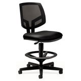 HON® Volt Series Mesh Back Adjustable Leather Task Stool, Supports Up To 250 Lb, 22.88" To 32.38" Seat Height, Black freeshipping - TVN Wholesale 