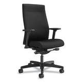 HON® Ignition 2.0 Upholstered Mid-back Task Chair With Lumbar, Supports 300 Lb, 17" To 22" Seat, Iron Ore Seat-back, Black Base freeshipping - TVN Wholesale 