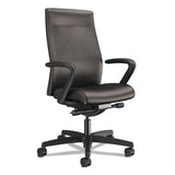 HON® Ignition 2.0 Upholstered Mid-back Task Chair, Supports Up To 300 Lb, 17" To 22" Seat Height, Iron Ore Seat-back, Black Base freeshipping - TVN Wholesale 