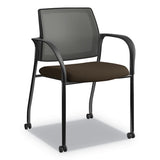 HON® Ignition Series Mesh Back Mobile Stacking Chair, Supports Up To 300 Lb, Black Seat-back, Platinum Base freeshipping - TVN Wholesale 