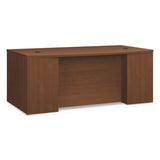 HON® Foundation Breakfront Desk Shell Bow Front, 72" X 42" X 29", Shaker Cherry freeshipping - TVN Wholesale 