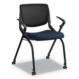 HON® Motivate Nesting-stacking Flex-back Chair, Supports Up To 300 Lb, Morel Seat, Black Back-base freeshipping - TVN Wholesale 