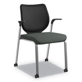 HON® Nucleus Series Multipurpose Stacking Chair, Ilira-stretch M4 Back, Supports Up To 300 Lb, Navy Seat, Black Back-base freeshipping - TVN Wholesale 