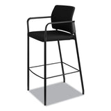 HON® Accommodate Series Cafe Stool With Fixed Arms, Supports Up To 300 Lb, 30" Seat Height, Black freeshipping - TVN Wholesale 