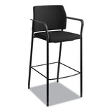 HON® Accommodate Series Cafe Stool With Fixed Arms, Supports Up To 300 Lb, 30" Seat Height, Black freeshipping - TVN Wholesale 