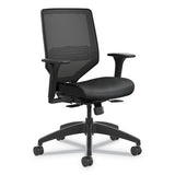 HON® Solve Series Mesh Back Task Chair, Supports Up To 300 Lb, 16" To 22" Seat Height, Bittersweet Seat, Black Back-base freeshipping - TVN Wholesale 