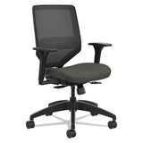 HON® Solve Series Mesh Back Task Chair, Supports Up To 300 Lb, 18" To 23" Seat Height, Meadow Seat, Fog Back, Black Base freeshipping - TVN Wholesale 