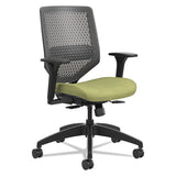 HON® Solve Series Reactiv Back Task Chair, Supports Up To 300 Lb, 18" To 23" Seat Height, Sterling Seat, Charcoal Back, Black Base freeshipping - TVN Wholesale 