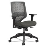 HON® Solve Series Reactiv Back Task Chair, Supports Up To 300 Lb, 18" To 23" Seat Height, Sterling Seat, Charcoal Back, Black Base freeshipping - TVN Wholesale 