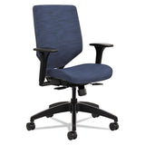 HON® Solve Series Upholstered Back Task Chair, Supports Up To 300 Lb, 17" To 22" Seat Height, Sterling Seat-back, Black Base freeshipping - TVN Wholesale 