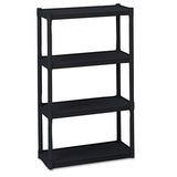 Iceberg Rough N Ready Open Storage System, Four-shelf, Injection-molded Polypropylene, 32 X 13 X 54, Black freeshipping - TVN Wholesale 