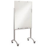 Iceberg Clarity Mobile Easel With Integrated Glass Marker Board, 36 X 48 X 72, Steel freeshipping - TVN Wholesale 