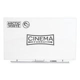 Iceberg Clarity Glass Cinema Magnetic White Board With Aluminum Marker Rail, 62 X 36, Arctic White Surface freeshipping - TVN Wholesale 