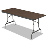 Iceberg Officeworks Classic Wood-laminate Folding Table, Straight Legs, 48 X 24 X 29, Walnut freeshipping - TVN Wholesale 
